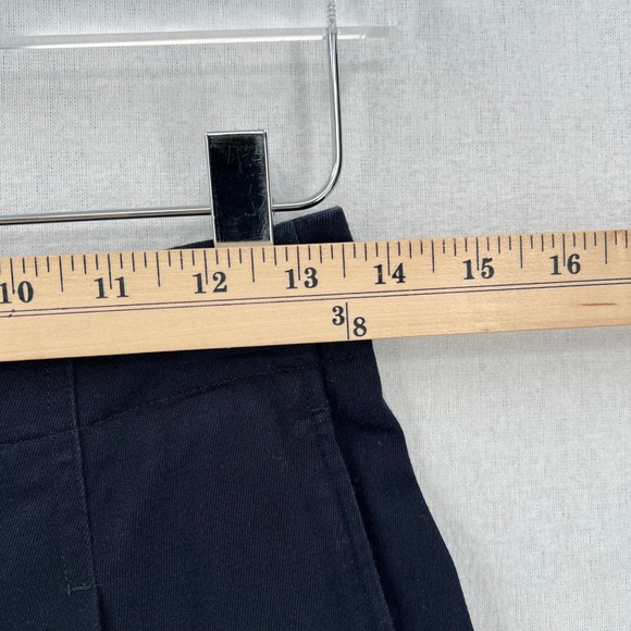 COS Pleated Barrel Leg Chino Pant Women 2 Navy Blue High Rise Crop Ankle Balloon - Picture 5 of 14